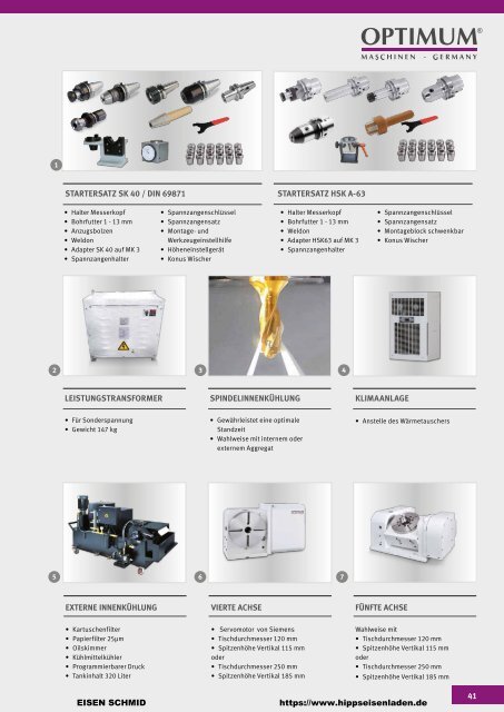 CNC Maschinen von Optimum.