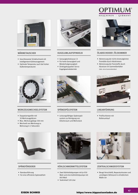 CNC Maschinen von Optimum.