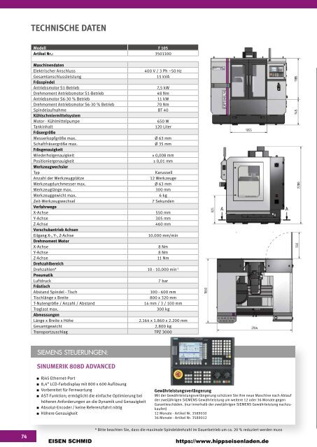 CNC Maschinen von Optimum.