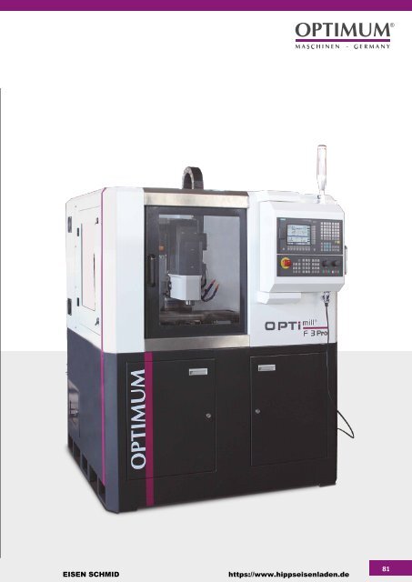 CNC Maschinen von Optimum.