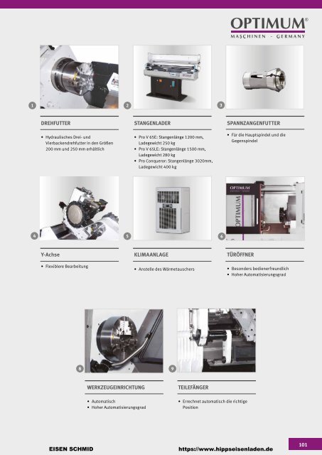 CNC Maschinen von Optimum.