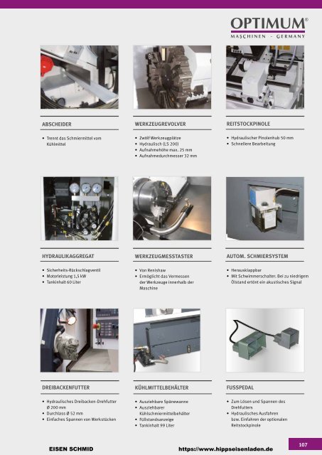 CNC Maschinen von Optimum.