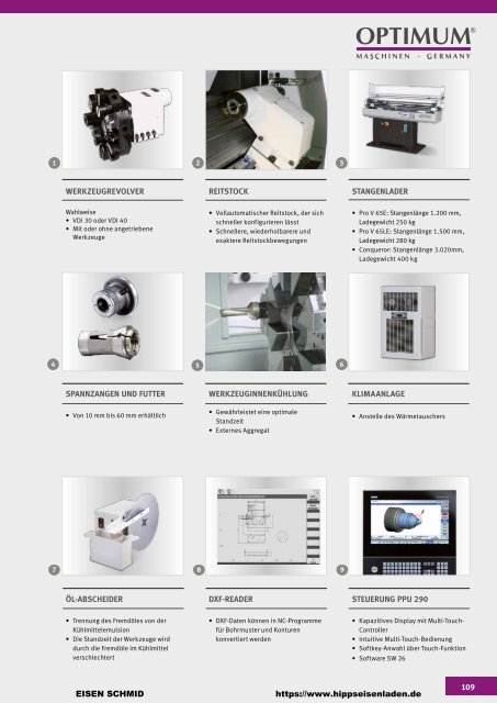 CNC Maschinen von Optimum.