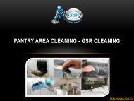 Pantry Area Cleaning - GSR Cleaning