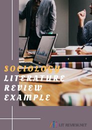 Sociology Literature Review Example