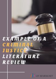 Example of a Criminal Justice Literature Review