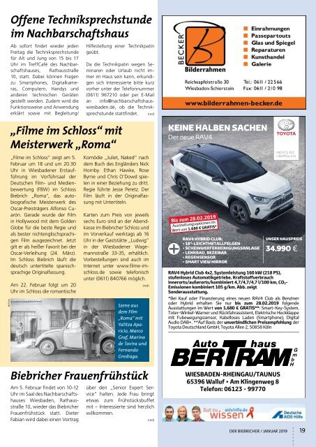 DER BIEBRICHER, Nr. 326, Januar 2019