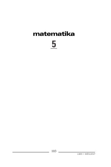 Plani Mesimor MATEMATIKA 5