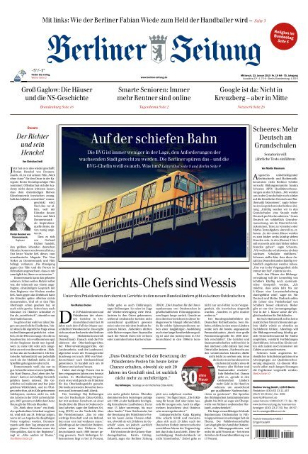 Berliner Zeitung 23.01.2019