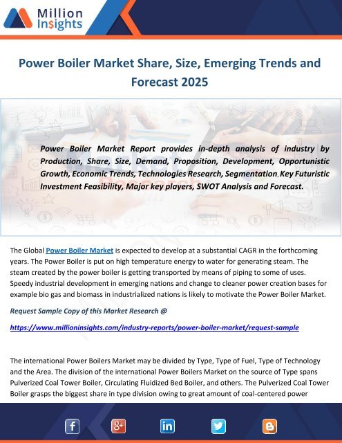 Power Boiler Market Share, Size, Emerging Trends and Forecast 2025