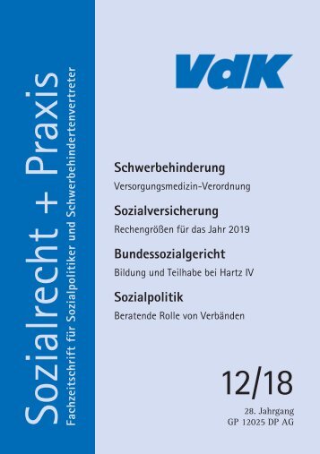 Sozialrecht + Praxis - Ausgabe Dezember 2018