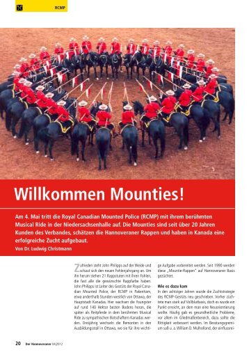 Willkommen Mounties! - Hannoveraner Verband