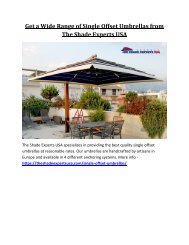 Get a Wide Range of Single Offset Umbrellas from The Shade Experts USA