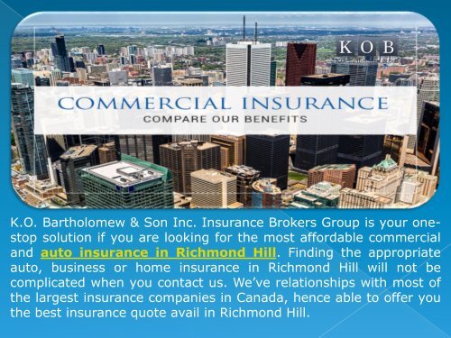 Hire Most Affordable Commercial And Auto Insurance Companies In Richmond Hill-converted