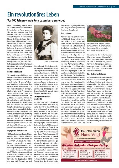 Gazette Wilmersdorf Februar 2019