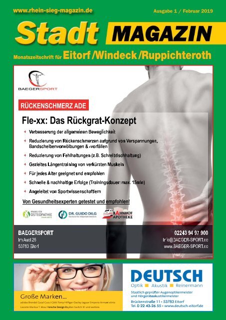 Stadt-Magazin Eitorf, Windeck, Ruppichteroth - Januar 2019