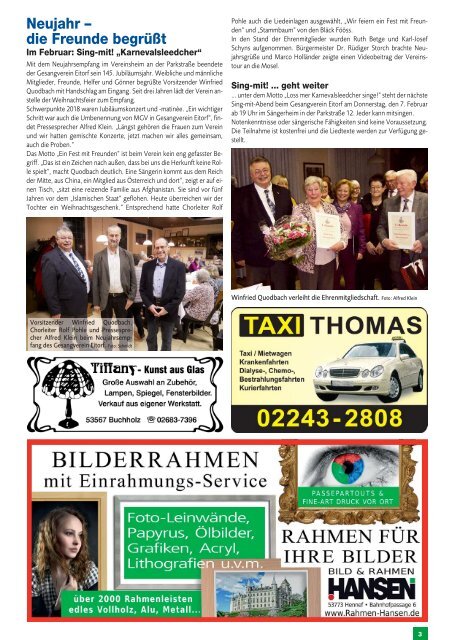 Stadt-Magazin Eitorf, Windeck, Ruppichteroth - Januar 2019