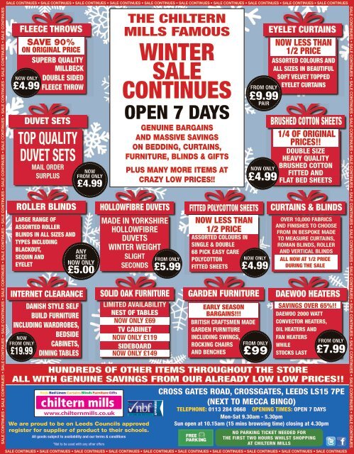 Chiltern Mills Famous Winter Sale Continues