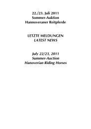 22./23. Juli 2011 Sommer-Auktion Hannoveraner Reitpferde ...