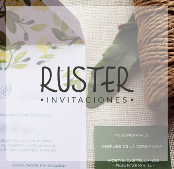 Catálogo Ruster INVITACIONES CASAMIENTO prueba