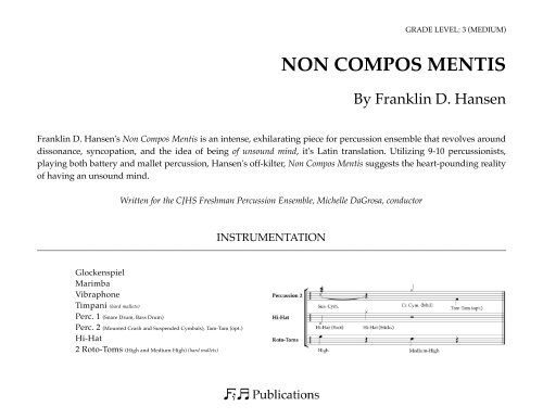 Non Compos Mentis (Perusal Score)