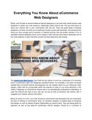 Everything You Know About eCommerce Web Designers