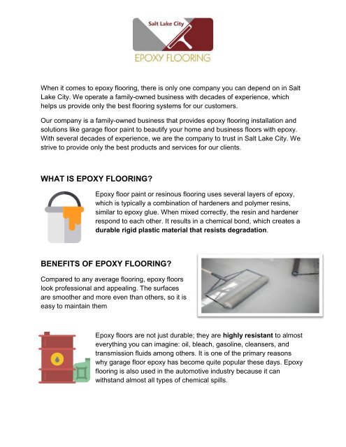 Epoxy Flooring Salt Lake City Best Epoxy Flooring Installation