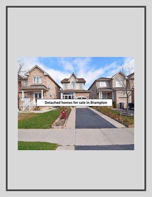 detached homes for sale in Brampton