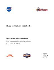 IRAC Instrument Handbook - IRSA - California Institute of Technology