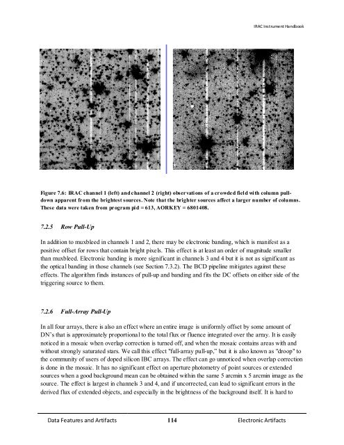 IRAC Instrument Handbook - IRSA - California Institute of Technology