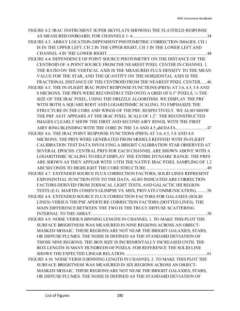 IRAC Instrument Handbook - IRSA - California Institute of Technology