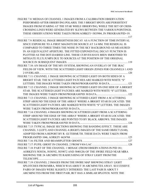 IRAC Instrument Handbook - IRSA - California Institute of Technology