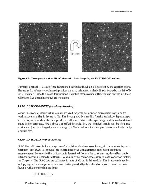 IRAC Instrument Handbook - IRSA - California Institute of Technology