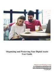 Digital Asset Planning Methodology User Guide v1.0