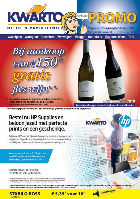 Kwarto promofolder geldig tot 30/04/19