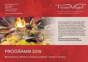 Feuervogel Kursprogramm 2019