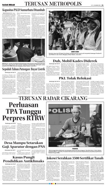 E - PAPER RADAR BEKASI EDISI 26 JANUARI 2019