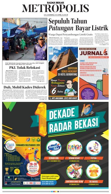 E - PAPER RADAR BEKASI EDISI 26 JANUARI 2019