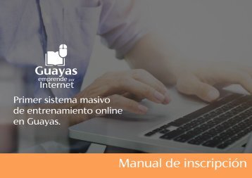 Manual de inscripción del programa Guayas Emprende por internet