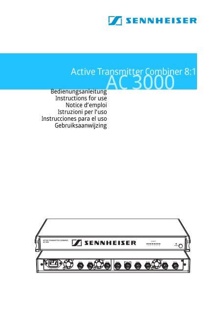 Sennheiser Active Antenna Splitter 2 x 1:8 - Sennheiser UK