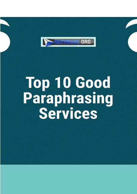 paraphrasing services