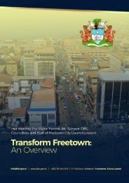Transform Freetown, an overview