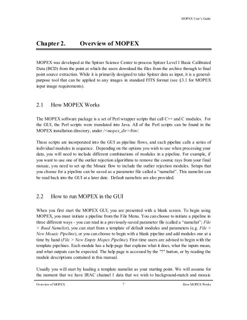 MOPEX User's Guide - IRSA