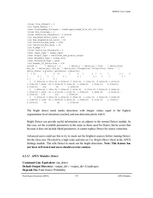 MOPEX User's Guide - IRSA