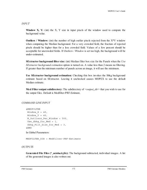 MOPEX User's Guide - IRSA