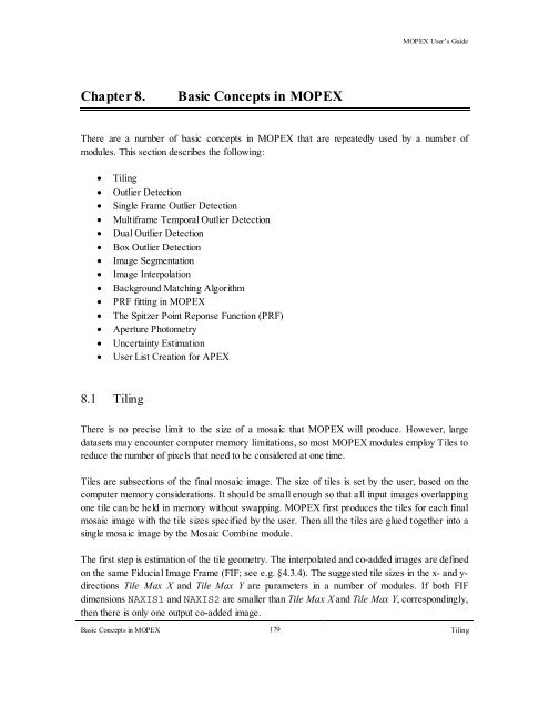 MOPEX User's Guide - IRSA