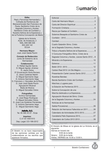 Boletín Confalonero 2013