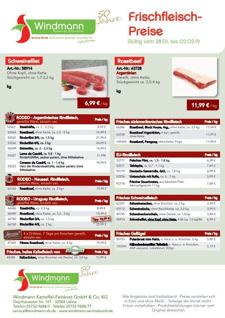 Frischfleisch Windmann KW05/2019