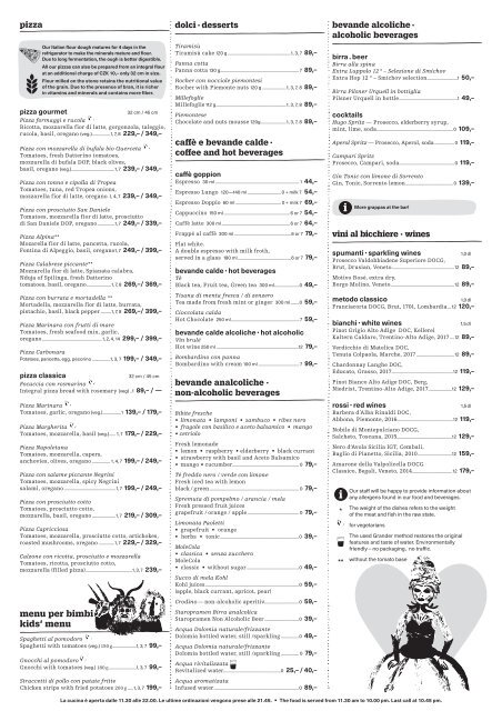 Menu s alergeny, zima 2019