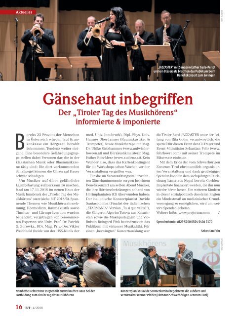 Blasmusik in Tirol, Ausgabe 4 / 2018